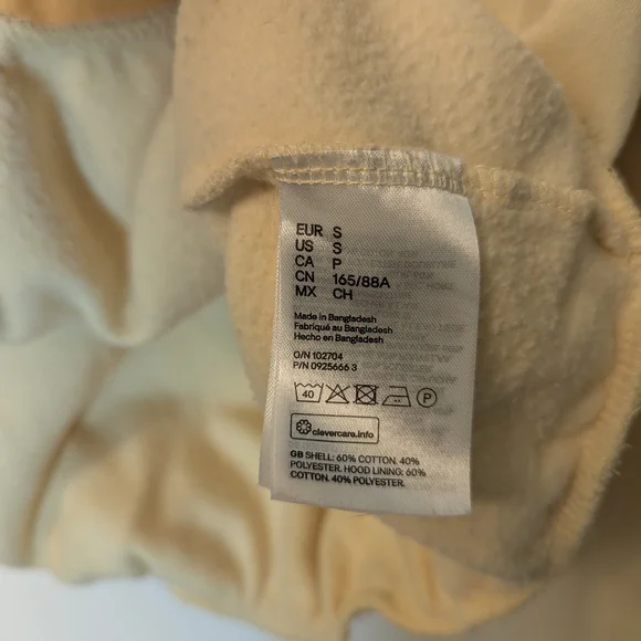 H&M Cream Pullover Hoodie - Picture 3 of 4